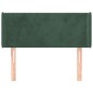 vidaXL Kopfteil mit Ohren Dunkelgrün 93x16x78/88 cm Samt