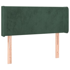 vidaXL Kopfteil mit Ohren Dunkelgrün 103x16x78/88 cm Samt