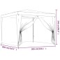 vidaXL Partyzelt mit 4 Mesh-Seitenwänden Grün 3x3 m HDPE vidaXL Partyzelt mit 4 Mesh-Seitenwänden Grün 3x3 m HDPE