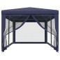 vidaXL Partyzelt mit 6 Mesh-Seitenwänden Blau 3x6 m HDPE vidaXL Partyzelt mit 6 Mesh-Seitenwänden Blau 3x6 m HDPE