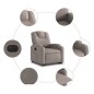 vidaXL Relaxsessel mit Aufstehhilfe Elektrisch Taupe Stoff vidaXL Relaxsessel mit Aufstehhilfe Elektrisch Taupe Stoff