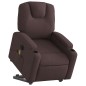 vidaXL Elektrischer Massagesessel mit Aufstehhilfe Dunkelbraun Stoff vidaXL Elektrischer Massagesessel mit Aufstehhilfe Dunkelbraun Stoff