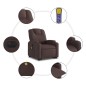 vidaXL Elektrischer Massagesessel mit Aufstehhilfe Dunkelbraun Stoff vidaXL Elektrischer Massagesessel mit Aufstehhilfe Dunkelbraun Stoff