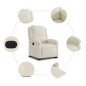vidaXL Relaxsessel mit Aufstehhilfe Elektrisch Creme Samt vidaXL Relaxsessel mit Aufstehhilfe Elektrisch Creme Samt