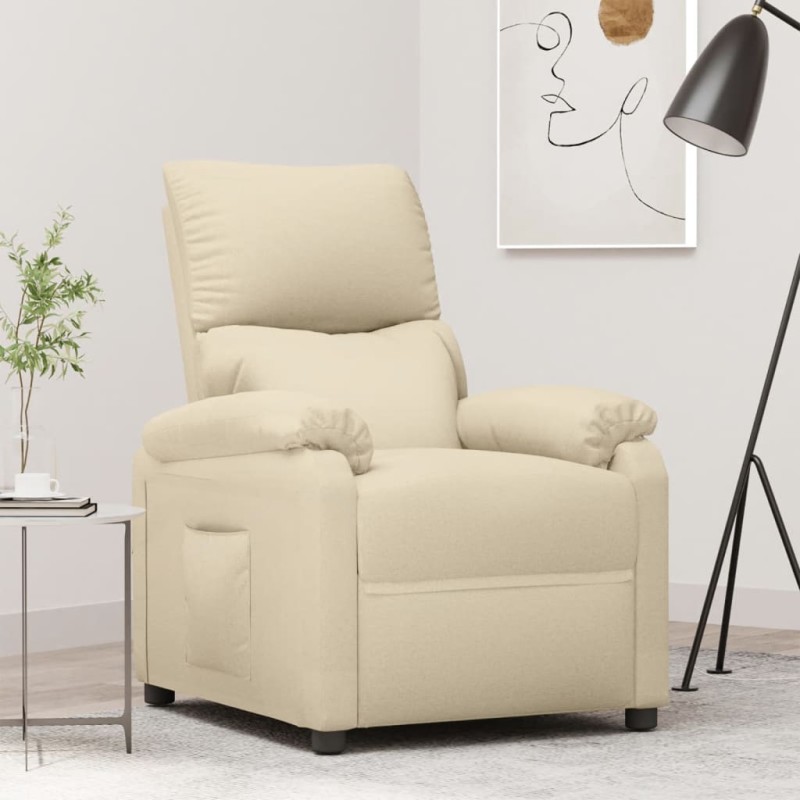 vidaXL Relaxsessel Creme Stoff vidaXL Relaxsessel Creme Stoff