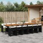 vidaXL 13-tlg. Garten-Essgruppe mit Kissen Schwarz Poly Rattan vidaXL 13-tlg. Garten-Essgruppe mit Kissen Schwarz Poly Rattan