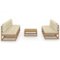 8-tlg. Garten-Lounge-Set mit Kissen Kiefer Massivholz 8-tlg. Garten-Lounge-Set mit Kissen Kiefer Massivholz