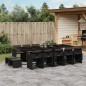 vidaXL 15-tlg. Garten-Essgruppe mit Kissen Schwarz Poly Rattan vidaXL 15-tlg. Garten-Essgruppe mit Kissen Schwarz Poly Rattan