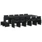 vidaXL 15-tlg. Garten-Essgruppe mit Kissen Schwarz Poly Rattan vidaXL 15-tlg. Garten-Essgruppe mit Kissen Schwarz Poly Rattan