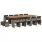 vidaXL 15-tlg. Garten-Essgruppe mit Kissen Grau Poly Rattan vidaXL 15-tlg. Garten-Essgruppe mit Kissen Grau Poly Rattan