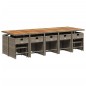vidaXL 15-tlg. Garten-Essgruppe mit Kissen Grau Poly Rattan vidaXL 15-tlg. Garten-Essgruppe mit Kissen Grau Poly Rattan