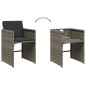 vidaXL 15-tlg. Garten-Essgruppe mit Kissen Grau Poly Rattan vidaXL 15-tlg. Garten-Essgruppe mit Kissen Grau Poly Rattan