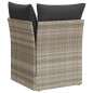 vidaXL Garten-Ecksofa mit Kissen Hellgrau Poly Rattan vidaXL Garten-Ecksofa mit Kissen Hellgrau Poly Rattan
