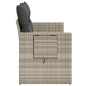 vidaXL Gartensofa mit Kissen 2-Sitzer Hellgrau Poly Rattan vidaXL Gartensofa mit Kissen 2-Sitzer Hellgrau Poly Rattan