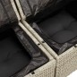 vidaXL Gartensofa mit Kissen 2-Sitzer Hellgrau Poly Rattan vidaXL Gartensofa mit Kissen 2-Sitzer Hellgrau Poly Rattan