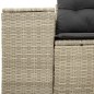 vidaXL Gartensofa mit Kissen 2-Sitzer Hellgrau Poly Rattan vidaXL Gartensofa mit Kissen 2-Sitzer Hellgrau Poly Rattan