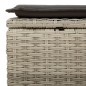 vidaXL Gartenhocker mit Kissen Hellgrau 55x55x37 cm Poly Rattan vidaXL Gartenhocker mit Kissen Hellgrau 55x55x37 cm Poly Rattan
