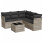vidaXL 6-tlg. Garten-Sofagarnitur mit Kissen Hellgrau Poly Rattan vidaXL 6-tlg. Garten-Sofagarnitur mit Kissen Hellgrau Poly Rattan