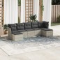 vidaXL 7-tlg. Garten-Sofagarnitur mit Kissen Hellgrau Poly Rattan vidaXL 7-tlg. Garten-Sofagarnitur mit Kissen Hellgrau Poly Rattan