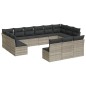 vidaXL 13-tlg. Garten-Sofagarnitur mit Kissen Hellgrau Poly Rattan vidaXL 13-tlg. Garten-Sofagarnitur mit Kissen Hellgrau Poly Rattan