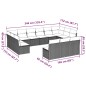 vidaXL 13-tlg. Garten-Sofagarnitur mit Kissen Hellgrau Poly Rattan vidaXL 13-tlg. Garten-Sofagarnitur mit Kissen Hellgrau Poly Rattan