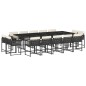 vidaXL 15-tlg. Garten-Essgruppe mit Kissen Schwarz Poly Rattan vidaXL 15-tlg. Garten-Essgruppe mit Kissen Schwarz Poly Rattan