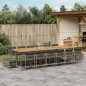 vidaXL 17-tlg. Garten-Essgruppe mit Kissen Grau Poly Rattan vidaXL 17-tlg. Garten-Essgruppe mit Kissen Grau Poly Rattan
