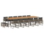 vidaXL 17-tlg. Garten-Essgruppe mit Kissen Grau Poly Rattan vidaXL 17-tlg. Garten-Essgruppe mit Kissen Grau Poly Rattan