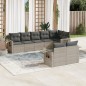 vidaXL 8-tlg. Garten-Sofagarnitur mit Kissen Hellgrau Poly Rattan vidaXL 8-tlg. Garten-Sofagarnitur mit Kissen Hellgrau Poly Rattan