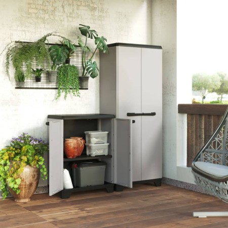 Keter Lagerschrank mit Böden Planet Grau und Schwarz 