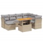 vidaXL 8-tlg. Garten-Sofagarnitur mit Kissen Beige Poly Rattan vidaXL 8-tlg. Garten-Sofagarnitur mit Kissen Beige Poly Rattan
