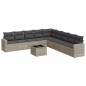 vidaXL 10-tlg. Garten-Sofagarnitur mit Kissen Hellgrau Poly Rattan vidaXL 10-tlg. Garten-Sofagarnitur mit Kissen Hellgrau Poly Rattan
