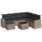 vidaXL 8-tlg. Garten-Sofagarnitur mit Kissen Hellgrau Poly Rattan vidaXL 8-tlg. Garten-Sofagarnitur mit Kissen Hellgrau Poly Rattan