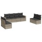 vidaXL 8-tlg. Garten-Sofagarnitur mit Kissen Hellgrau Poly Rattan vidaXL 8-tlg. Garten-Sofagarnitur mit Kissen Hellgrau Poly Rattan