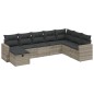vidaXL 8-tlg. Garten-Sofagarnitur mit Kissen Hellgrau Poly Rattan vidaXL 8-tlg. Garten-Sofagarnitur mit Kissen Hellgrau Poly Rattan