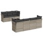 vidaXL 8-tlg. Garten-Sofagarnitur mit Kissen Hellgrau Poly Rattan vidaXL 8-tlg. Garten-Sofagarnitur mit Kissen Hellgrau Poly Rattan