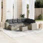vidaXL 8-tlg. Garten-Sofagarnitur mit Kissen Hellgrau Poly Rattan vidaXL 8-tlg. Garten-Sofagarnitur mit Kissen Hellgrau Poly Rattan