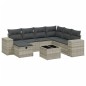 vidaXL 8-tlg. Garten-Sofagarnitur mit Kissen Hellgrau Poly Rattan vidaXL 8-tlg. Garten-Sofagarnitur mit Kissen Hellgrau Poly Rattan