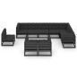 vidaXL 10-tlg. Garten-Lounge-Set mit Kissen Schwarz Massivholz Kiefer vidaXL 10-tlg. Garten-Lounge-Set mit Kissen Schwarz Massivholz Kiefer