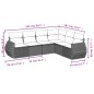 vidaXL 6-tlg. Garten-Sofagarnitur mit Kissen Hellgrau Poly Rattan vidaXL 6-tlg. Garten-Sofagarnitur mit Kissen Hellgrau Poly Rattan