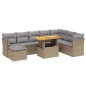 vidaXL 9-tlg. Garten-Sofagarnitur mit Kissen Beige Poly Rattan vidaXL 9-tlg. Garten-Sofagarnitur mit Kissen Beige Poly Rattan