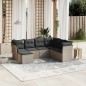 vidaXL 7-tlg. Garten-Sofagarnitur mit Kissen Hellgrau Poly Rattan vidaXL 7-tlg. Garten-Sofagarnitur mit Kissen Hellgrau Poly Rattan