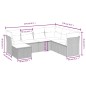 vidaXL 7-tlg. Garten-Sofagarnitur mit Kissen Hellgrau Poly Rattan vidaXL 7-tlg. Garten-Sofagarnitur mit Kissen Hellgrau Poly Rattan