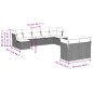 vidaXL 9-tlg. Garten-Sofagarnitur mit Kissen Hellgrau Poly Rattan vidaXL 9-tlg. Garten-Sofagarnitur mit Kissen Hellgrau Poly Rattan