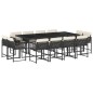 vidaXL 13-tlg. Garten-Essgruppe mit Kissen Schwarz Poly Rattan vidaXL 13-tlg. Garten-Essgruppe mit Kissen Schwarz Poly Rattan