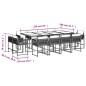 vidaXL 13-tlg. Garten-Essgruppe mit Kissen Schwarz Poly Rattan vidaXL 13-tlg. Garten-Essgruppe mit Kissen Schwarz Poly Rattan
