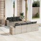 vidaXL 8-tlg. Garten-Sofagarnitur mit Kissen Hellgrau Poly Rattan vidaXL 8-tlg. Garten-Sofagarnitur mit Kissen Hellgrau Poly Rattan