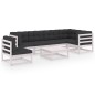 7-tlg. Garten-Lounge-Set mit Kissen Kiefer Massivholz 7-tlg. Garten-Lounge-Set mit Kissen Kiefer Massivholz