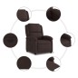 vidaXL Relaxsessel Elektrisch Dunkelbraun Stoff vidaXL Relaxsessel Elektrisch Dunkelbraun Stoff