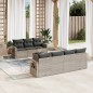 vidaXL 8-tlg. Garten-Sofagarnitur mit Kissen Hellgrau Poly Rattan vidaXL 8-tlg. Garten-Sofagarnitur mit Kissen Hellgrau Poly Rattan
